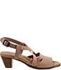 Color:Taupe - Image 2 - Meadow Leather Stretch Sandals