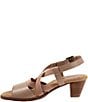 Color:Taupe - Image 4 - Meadow Leather Stretch Sandals