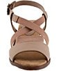 Color:Taupe - Image 5 - Meadow Leather Stretch Sandals