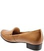 Color:Tan - Image 3 - Monarch Leather Slip-On Block Heel Loafers