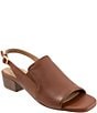 Color:Luggage - Image 1 - Nila Leather Sling Back Sandals