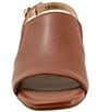 Color:Luggage - Image 5 - Nila Leather Sling Back Sandals