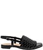 Color:Black - Image 2 - Nola Leather Woven Flat Sandals