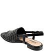Color:Black - Image 3 - Nola Leather Woven Flat Sandals