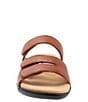 Color:Luggage - Image 5 - Rose Leather Slide Sandals