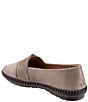 Color:Grey - Image 3 - Ruby Perforated Leather Slip-Ons