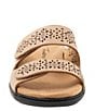 Color:Beige - Image 5 - Ruthie Leather Adjustable Slide Sandals