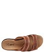 Color:Luggage - Image 6 - Ruthie Woven Leather Slide Sandals