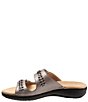 Color:Pewter Metallic - Image 4 - Ruthie Woven Slide Sandals
