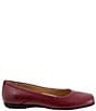 Color:Sangria - Image 2 - Sasha Leather Slip-On Flats