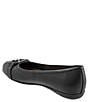 Color:Black/Black - Image 3 - Sizzle Signature Leather Buckle Ornament Slip-On Flats