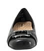 Color:Black/Black - Image 5 - Sizzle Signature Leather Buckle Ornament Slip-On Flats