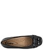 Color:Black/Black - Image 6 - Sizzle Signature Leather Buckle Ornament Slip-On Flats