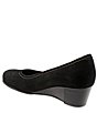 Color:Black Suede - Image 3 - Winnie Suede Wedge Pumps