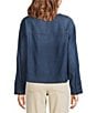 Tru Luxe Jeans Denim Boatneck Long Sleeve Pullover, Color:Dark Indigo - Image 2