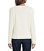 Tru Luxe Jeans Knit Embroidered Long Sleeve Top - Image 2