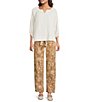 Tru Luxe Jeans Laundered Rayon Split Round Neck 3/4 Sleeve Top - Image 3