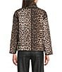 Tru Luxe Jeans Leopard Print Water Resistant Stand Collar Long Sleeve Zip Front Jacket, Color:Neutral Animal - Image 3