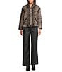 Tru Luxe Jeans Leopard Print Water Resistant Stand Collar Long Sleeve Zip Front Jacket, Color:Neutral Animal - Image 4