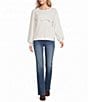 Tru Luxe Jeans Round Neck Long Sleeve Blouse - Image 3