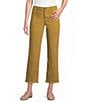 Tru Luxe Jeans Stretch Twill Wide Leg Fringe Hem Jeans - Image 1