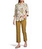Tru Luxe Jeans Stretch Twill Wide Leg Fringe Hem Jeans - Image 3