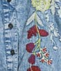 Tru Luxe Jeans Woven Chambray Point Collar 3/4 Sleeve With Embroidery Top - Image 4