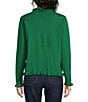 Tru Luxe Solid Ruffle Trim Long Sleeve Pullover Sweater - Image 2