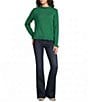 Tru Luxe Solid Ruffle Trim Long Sleeve Pullover Sweater - Image 3
