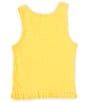 Color:Yellow - Image 2 - Big Girls 7-16 Fringe-Trimmed Tank Top