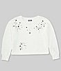 Color:Off-White - Image 1 - Big Girls 7-16 Long-Sleeve Studded Fuzzy Sweater