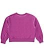 Color:Plum - Image 2 - Big Girls 7-16 Long Sleeve Studded Sweatshirt