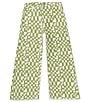 Color:Light Green - Image 1 - Big Girls 7-16 Printed Twill Pants