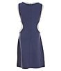 Truce Big Girls 7-16 Sleeveless Cutout-Detailed Knit Sheath Dress, Color:Navy - Image 2