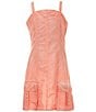 Color:Peach - Image 1 - Big Girls 7-16 Sleeveless Pocket-Front Twill Sheath Dress