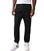 True Religion Appliqued Jogger Pants, Color:Jet Black - Image 1