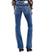 Color:Ghost Wave - Image 2 - Becca Mid Rise Bootcut Flap Pocket Stretch Denim Jeans