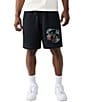 True Religion Buddha Face Graphic Fleece Shorts - Image 1