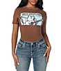 True Religion Crystal Buddha Cropped T-Shirt - Image 1