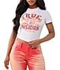 True Religion Crystal Heritage Crew Neck Short Sleeve Baby Tee - Image 1