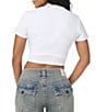 True Religion Crystal Jaguar Graphis Printed Crew Neck Short Sleeve Baby Tee - Image 2