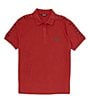 Color:Red Dahlia - Image 1 - Damask Short Sleeve Polo Shirt
