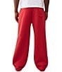 True Religion Embroidered Horseshoe Detailed Fleece Sweatpants, Color:Red - Image 2