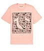 Color:Dull Pink - Image 1 - Horseshoe Box Short Sleeve T-Shirt
