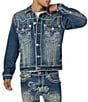 True Religion Jimmy Rope Stitched Oversized Denim Jacket - Image 1