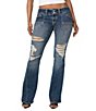 True Religion Joey Low-Rise Big-T Distressed Flare Jeans - Image 1