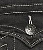 True Religion Joey Low Rise Flap Frayed Shorts, Color:Eclipse Black - Image 4