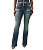 True Religion Joey Y2K Mid Rise Flare Denim Jeans, Color:Gotham Grind Dark Wash - Image 1