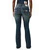 True Religion Joey Y2K Mid Rise Flare Denim Jeans, Color:Gotham Grind Dark Wash - Image 2