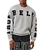 True Religion Logo Applique Long Sleeve Cable Knit Textured Fleece Lined Sweatshirt - Image 1